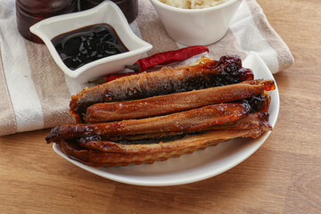 Roasted eel in unagi sause