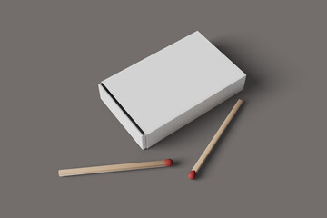 Matchstick box Mockup perspective view