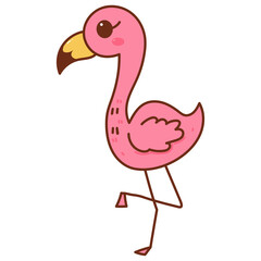 flamingo cartoon doodle