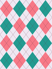 Argyle pattern set in pink.Seamless geometric pattern for gift card, gift paper, jumper, socks, scarf, other modern spring summer autumn winter fashion textile or paper print