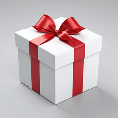Fototapeta premium Gift box with ribbon 3D rendered