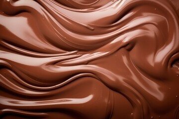 Naklejka premium Chocolate background. Texture of liquid chocolate or cocoa close-up