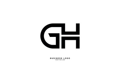 GH, HG, G, H, Abstract Letters Logo Monogram