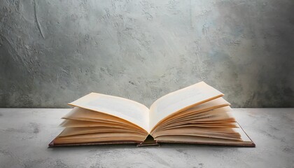 open book on light background