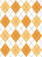 Argyle pattern set in blazing orange.Seamless geometric pattern for gift card, gift paper, jumper, socks, scarf, other modern spring summer autumn winter fashion textile or paper print
