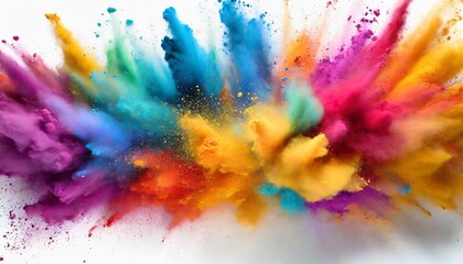 explosion powder colors on white