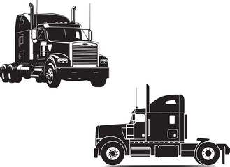 truck silhouette vector