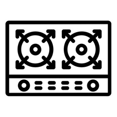 Fototapeta premium gas stove icon