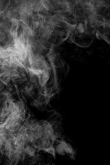 White Smoke on a Black Background