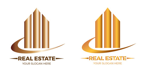 Real estate, company logo, icon. Home logo vector template, house vector art. Modern real estate logo, building, apartment, architecture, construction logo. Vector illustration.