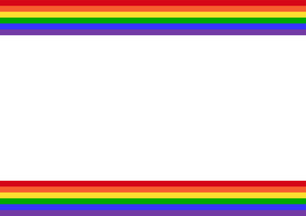 LGBT Pride Month. Pride Rainbow Background and Banner Template. Gay, Lesbian, Bisexual and Transgender Community. Vector Illustration. 