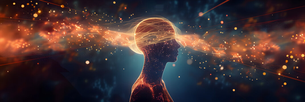 neural networks and communication with human senses. wide format