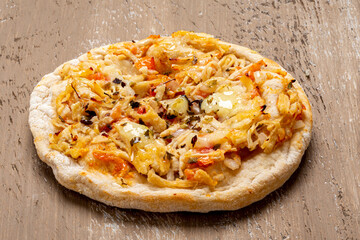 Diversos tipos de esfirra a típica comida arabe originária do Líbano e da Síria. Com diversos tipos de recheio


