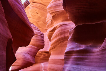 Majestic Slot Canyon Textures and Warm Hues, Eye-Level Perspective