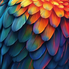abstract background with colored feathers