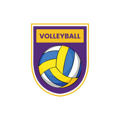 NEW LOGO VOLLEYBALL VECTOR COLOR  YELLOW AND PURPLE 02