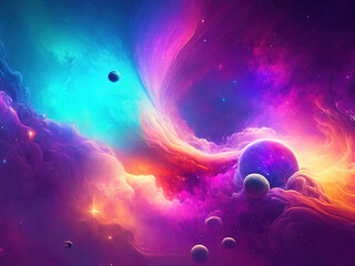 Eyecatching beautiful galaxy wallpaper background, abstract graphic design