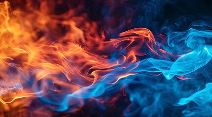 fire wallpaper blue flame in - obrazy, fototapety, plakaty
