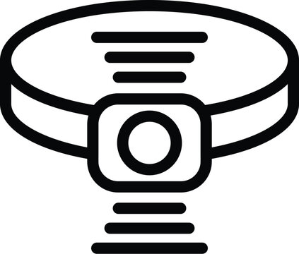 Lost care park icon outline vector. Canine chip. App feline urban