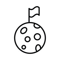 Moon Landing icon vector stock illustration