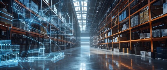 Seamless Data Visualization in Shipping Warehouse - Holographic System for Efficient Logistics and Supply Chain Management