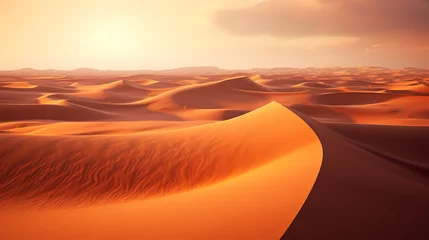 Foto auf Acrylglas Backstein Desert background, desert landscape photography with golden sand dunes