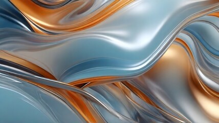 3d rendering of abstract metallic background with some smooth lines in it