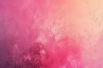 Foto op Canvas Pink peach , template empty space shine bright light and glow , grainy noise grungy spray texture color gradient rough abstract retro vibe background © Areesha