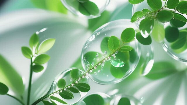 Medicinal plant in glass capsule