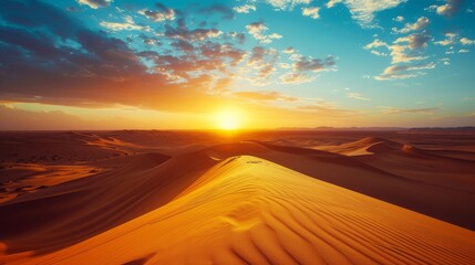 sunset in the desert