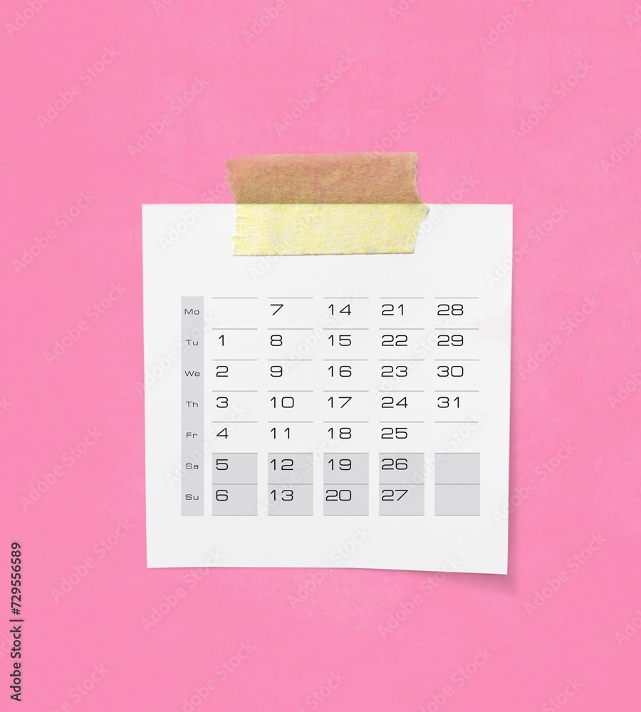 Poster 2024 office desk calendar page