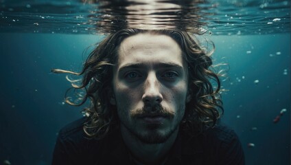 Beneath the Current: Capturing the Submerged Man