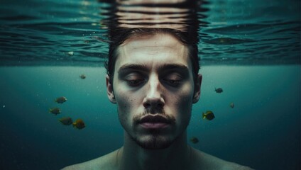 Submerged Solitude: A Portrait Below the Waves