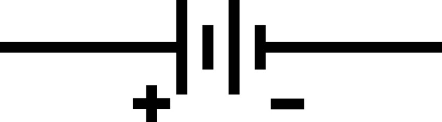Battery Physics Icon, Sign, Symbol