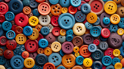 Fototapeta na wymiar Sewing buttons background. Colorful sewing buttons texture 