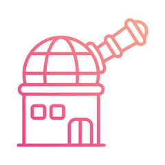 Observatory icon vector stock illustration