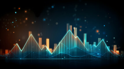 Stock market abstract background, economic and infographic concept