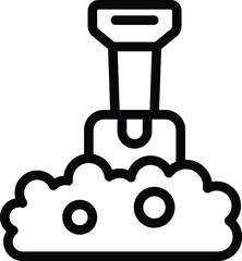 Cereal shovel farm icon outline vector. Harvesting working. Market food