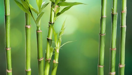 many bamboo stalks on background