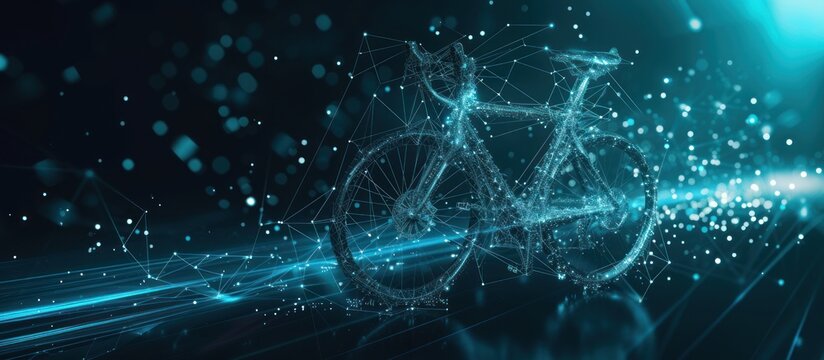 Futuristic modern technology bicycle abstract background.AI generated image