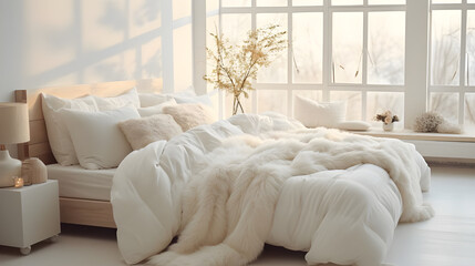 Luxury white bedroom