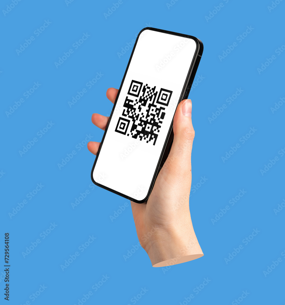 Poster Qr code scanner reader app on mobile phone