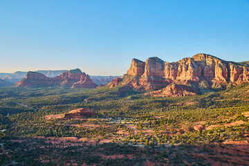 Sedona Red Rock Formations at Golden Hour, Arizona
