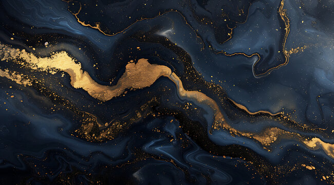 image of an abstract black and gold colored painting 