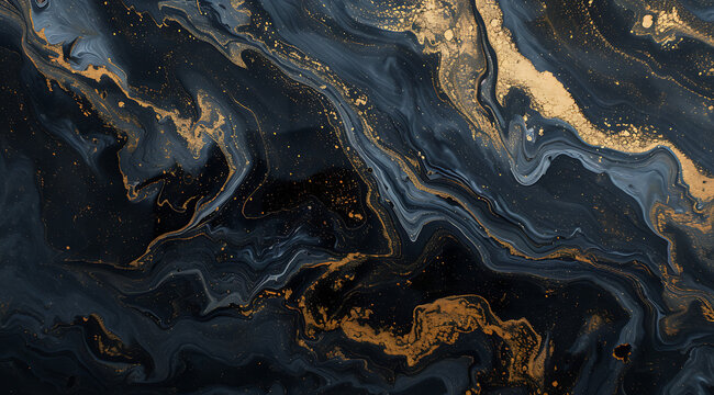 image of an abstract black and gold colored painting 