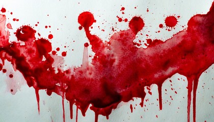 blood splatter horror background watercolor on white background for art design royalty high quality stock photo of abstract drops for painting ink splatter or blood stain - obrazy, fototapety, plakaty