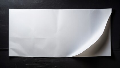 white paper with folds on a black wall