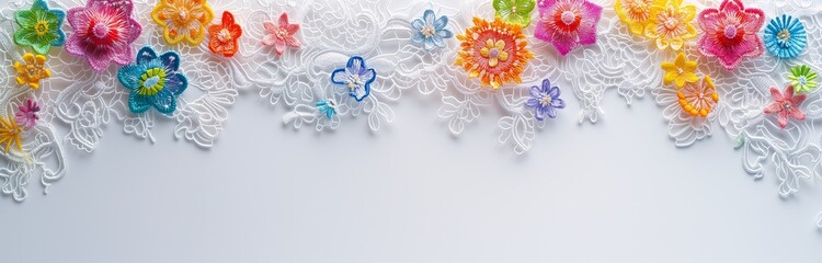 tiul and lace flower background for copy space