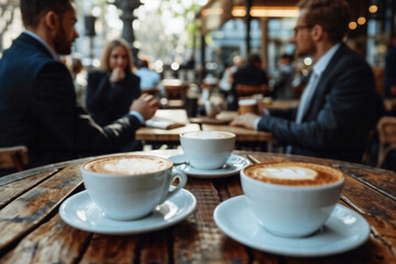 Obraz na płótnie Canvas Business Meeting Over Coffee.