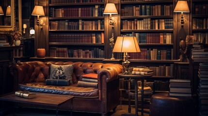 A Living Room Filled With Books